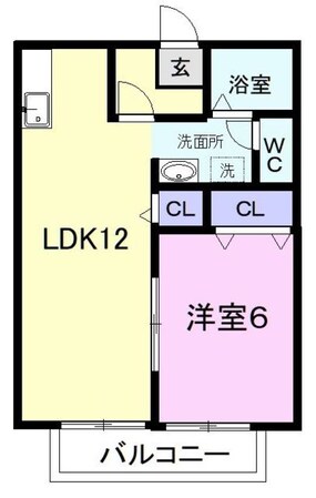 クレールカーサの物件間取画像